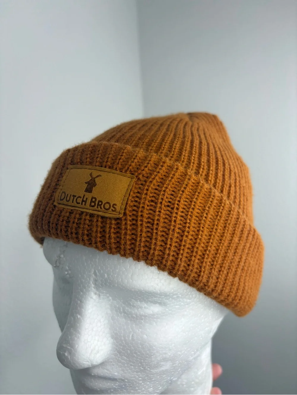 Dutch Bros Knit Beanie - Mustard Orange